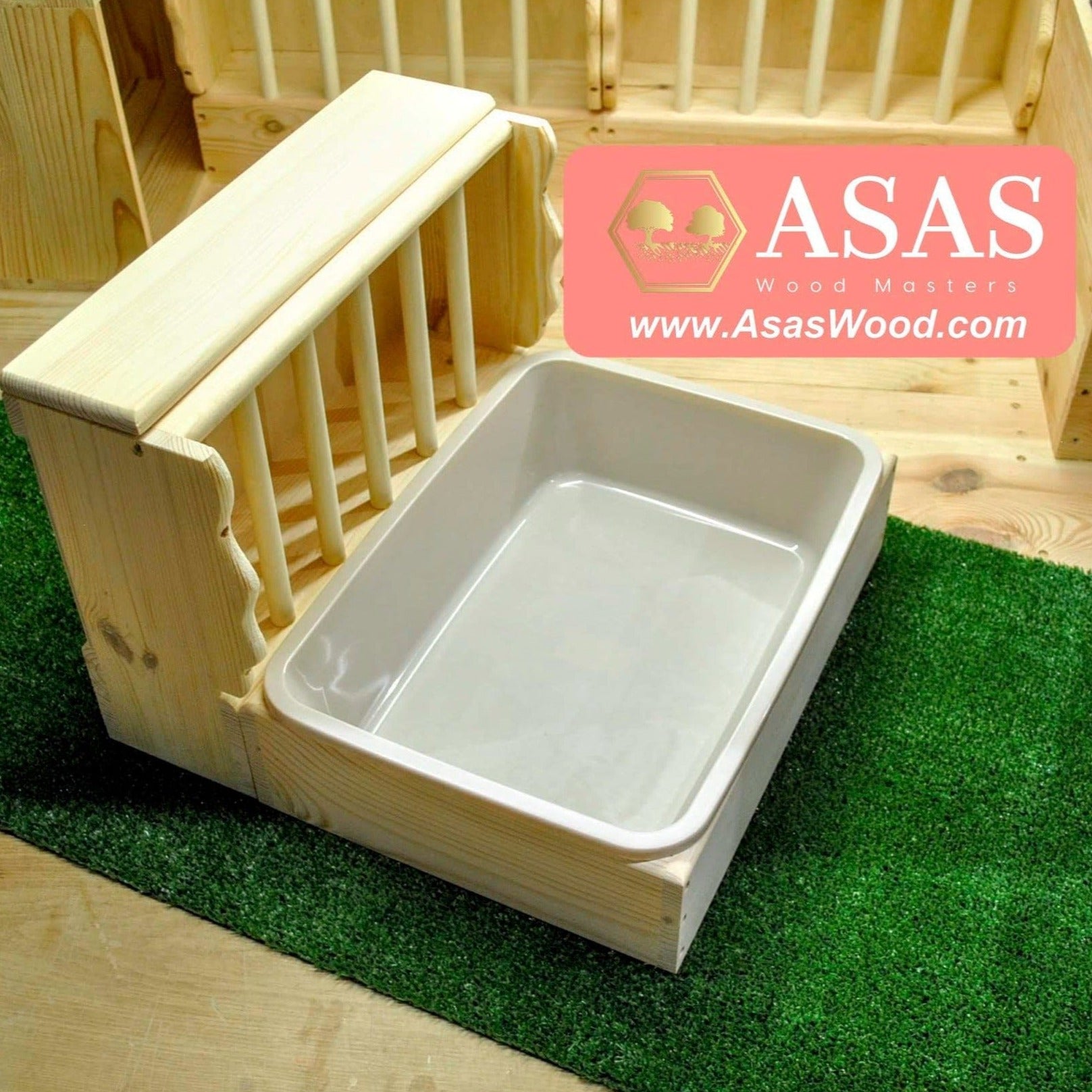 Bunny rabbit Hay feeder and Litter Box ❤️ – AsasWood
