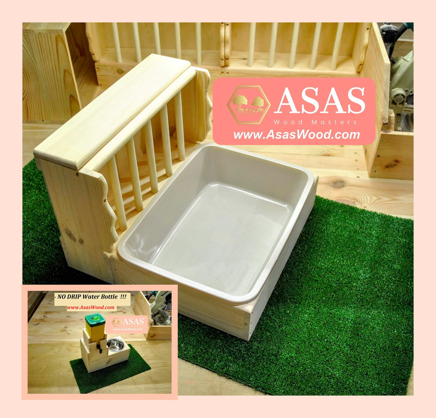 Rabbit Hay feeder with litter box ❤️