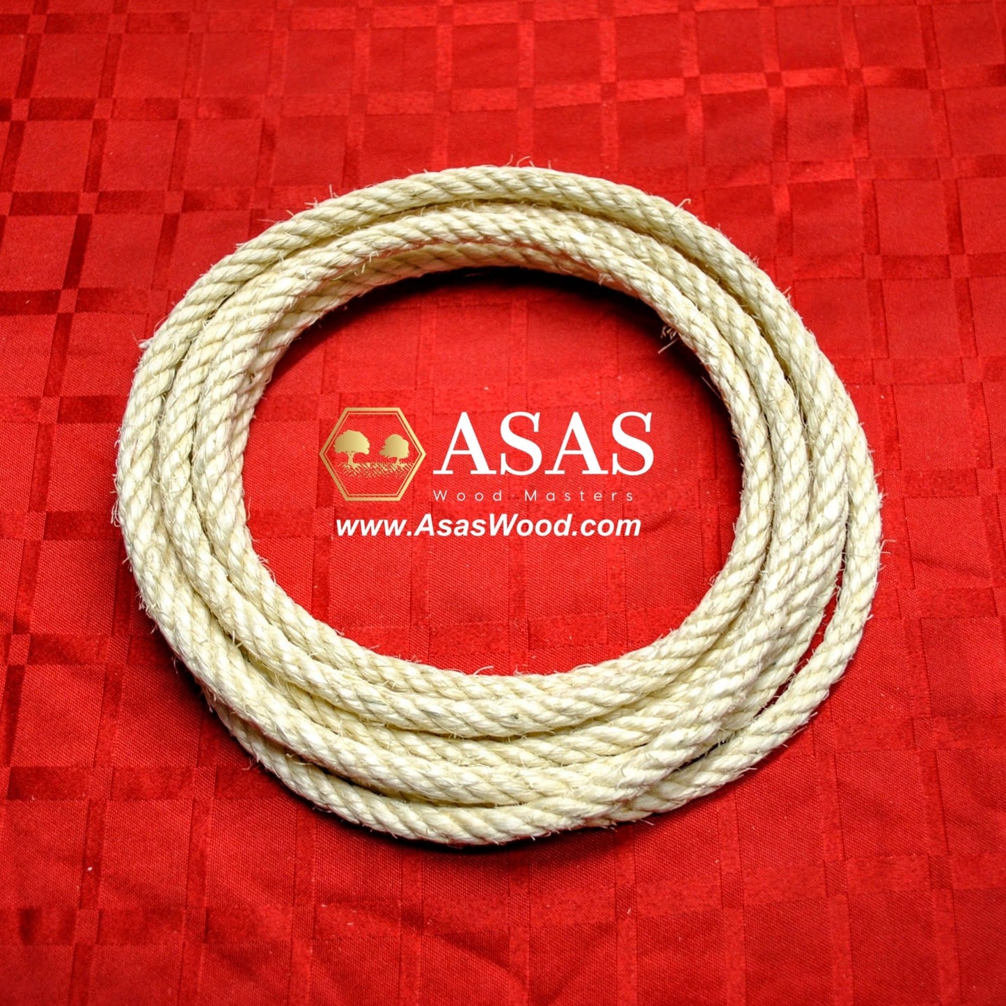 sisal rope on red carpet