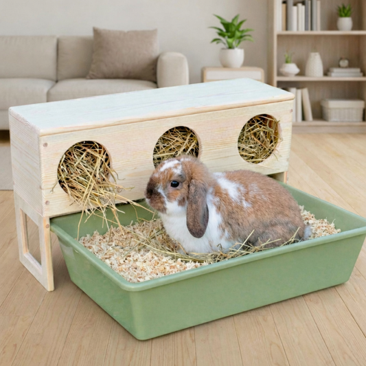 Rabbit hay feeder
