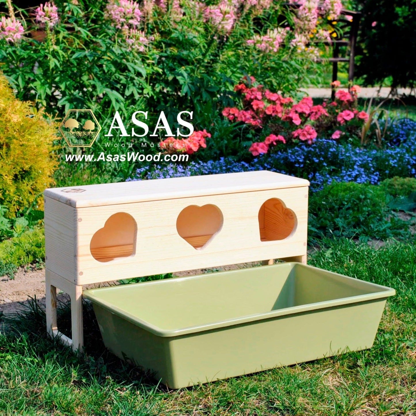 best rabbit hay feeder elevated, made by asaswood